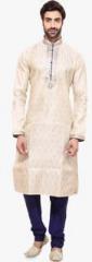 Rg Designers Beige Printed Kurta Pyjama men