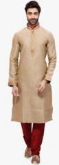 Rg Designers Beige Solid Kurta Pyjama men