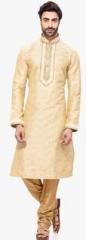 Rg Designers Cream Printed Kurta Pyjama men