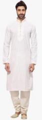 Rg Designers White Striped Kurta Pyjama men