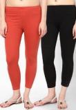 Rham Pack Of 2 Black & Rust Capri Women