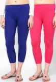 Rham Pack Of 2 Fuchsia & Royal Blue Capri Women