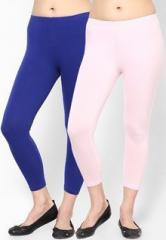 Rham Pack Of 2 Pink & Royal Blue Capri women