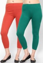 Rham Pack Of 2 Rust & Green Capri women