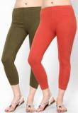 Rham Pack Of 2 Rust & Olive Capri Women