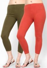 Rham Pack Of 2 Rust & Olive Capri women