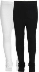 Rham Pack Of 2 White & Black Leggings girls