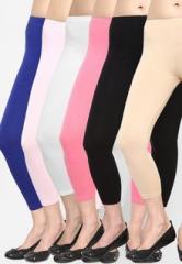 Rham Pack Of 6 Multi Color Solid Capri women