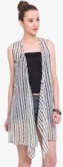 Ridress White Striped Shrug women