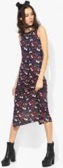 Rig Navy Blue Coloured Printed Maxi Dress women