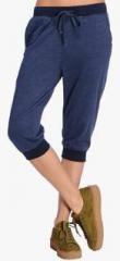 Rigo Blue Solid Capri women