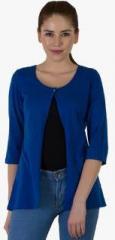 Rigo Blue Solid Shrug women