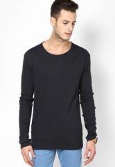 River Island Black Round Neck T Shirt men