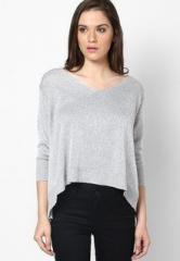 River Island Grey V Neck Sweater women