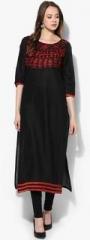 Riya Black Embroidered Kurta women