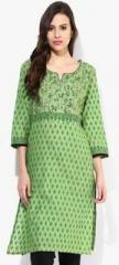 Riya Green Printed Kurti women