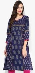 Riya Navy Blue Printed Kurti women