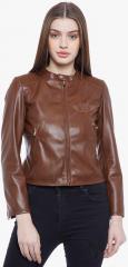 Roadies Women Tan Pu Jacket women