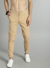 Roadster Beige Solid Convertible Chinos men