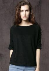 Roadster Black Solid Blouse women