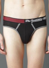 Roadster Black Solid Brief men