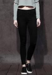 Roadster Black Solid Jeggings women