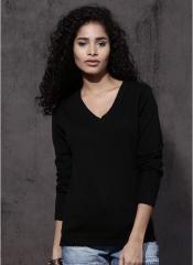 Roadster Black Solid Sweater women