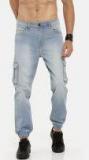 Roadster Blue Jogger Mid Rise Clean Look Stretchable Jeans Men