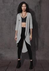 Roadster Grey Solid Shrug women