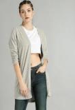 Roadster Grey Solid Shrugs Women