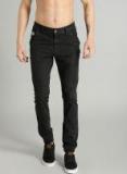 Roadster Men Black Slim Fit Solid Joggers