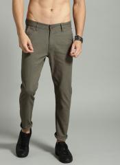 Roadster Men Brown Regular Fit Solid Chinos