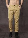 Roadster Men Khaki Regular Fit Solid Chinos