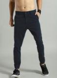 Roadster Men Navy Blue Regular Fit Solid Joggers