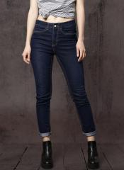 Roadster Navy Blue Mid Rise Regular Fit Jeans women