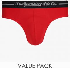 Roadster Pack Of 2 Red & Black Briefs Rdst Br Pk2 001Ae men