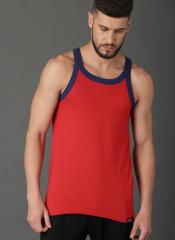 Roadster Red Solid Innerwear Vests men