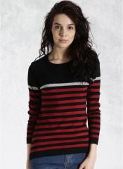 Roadster Red Striped Sweater women