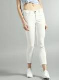 Roadster White Skinny Fit Mid Rise Clean Look Stretchable Jeans Women