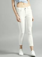 Roadster White Skinny Fit Mid Rise Clean Look Stretchable Jeans women