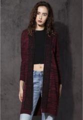 Roadster Wine Printed Shrug women