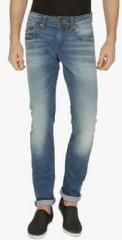 Rookies Blue Mid Rise Slim Fit Jeans men