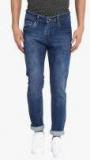 Routeen Navy Blue Mid Rise Slim Fit Jeans Men