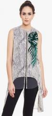 Rsvp Cross Grey Printed Tunic women