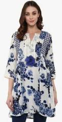 Rsvp Cross White Printed Tunic women