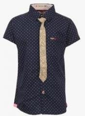 Ruff Navy Blue Casual Shirt boys