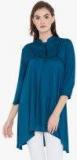 Ruhaans Blue Solid Tunic women