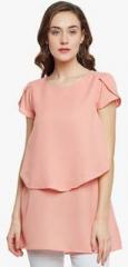 Ruhaans Peach Solid Tunic women