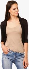 Saadgi Black Solid Shrug women