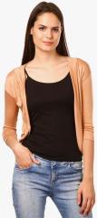 Saadgi Brown Solid Shrug women